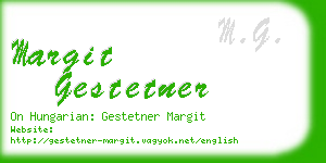 margit gestetner business card